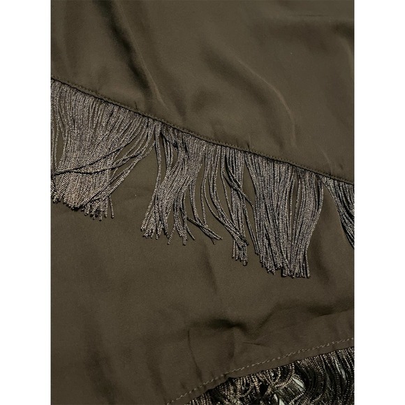 NWT Anna Cai V-neck Dress with Diagonal Fringe Women's L - Picture 3 of 10